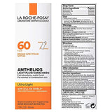 La Roche-Posay Anthelios Light Fluid Facial Sunscreen SPF 60 | Lightweight Sunscreen For Face | Fluid Texture | Broad Spectrum SPF + Antioxidants | Oil Free & Oxybenzone Free | Travel Size 1.7 Fl. Oz.