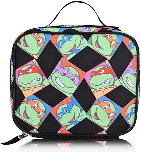 Fast Forward Teenage Mutant Ninja Turtles Lunch Box for Kids | Insulated Lunch Bag Lunch Box for Boys, Girls, Unisex, Toddlers | Teenage Mutant Ninja Turtles Reusable Lunchbox