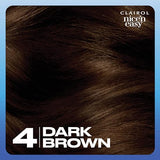 Clairol Nice'n Easy Permanent Hair Dye, 4 Dark Brown Hair Color, Pack of 3