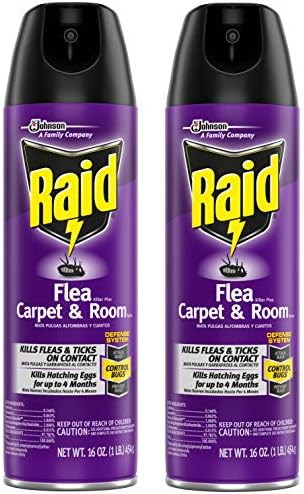 Raid Flea Killer Carpet and Room Spray, 16 oz (16 oz,Pack - 2)