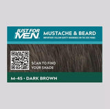 Just For Men Mustache & Beard, Beard Dye for Men with Brush Included for Easy Application, With Biotin Aloe and Coconut Oil for Healthy Facial Hair - Dark Brown, M-45, Pack of 3