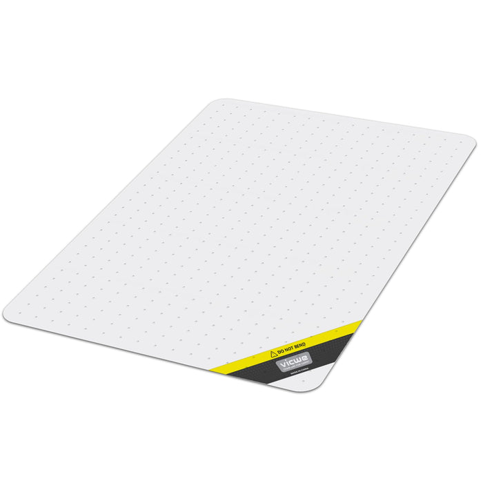 Vicwe Office Chair Mat for Carpet, 32'' x 48'' Computer Desk Chair Mat for Carpeted Floors, Easy Rolling Hard Mat for Office Chair on Carpets, Anti-Slip Carpet Protector Mat Clear, Ship Flat