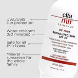 EltaMD UV Pure Face and Body Sunscreen, Mineral Sunscreen for Kids and Adults, Water Resistant Up to 80 Minutes, 4.0 oz Tube