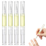 Radiant Nail Growth Oil, 2024 New Cosmetics Nail Growth Oil Radiant Nail Growth Oil Pen, Upgraded Cuticle Oil for Nails Strengthener for Moisture Strengthen Brighten Nails Care (Lemon 4PCS)