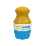 Solar Buddies Sunscreen Applicator - Single Full Blue - BPA-Free Refillable Roll on Sponge Sunscreen, Suncream & Lotion Applicator For Kids, Adults & Families - Holds 3.4fl oz, Perfect Size for Travel