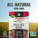 Floating Leaf Wild Rice Blend - 14 ounces, 1 count - Wild Rice Blend With Riceberry, Red Rice And Brown Rices - Gluten Free - Non GMO - All Natural - Vegan - Plant Based