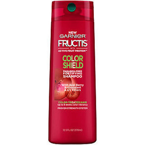 Garnier Fructis Color Shield Shampoo, Fortifying Shampoo for Color Treated Hair, Works on All Types of Hair and Color, Vegan and Paraben Free, 12.5 fl. oz. (Packaging May Vary)