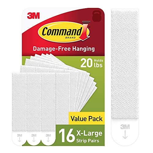 Command 20 lb White Picture Hanging Strips 17217-16NA, 16 Pairs