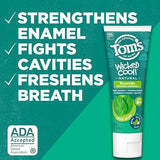 Tom's of Maine ADA Approved Wicked Cool! Fluoride Children's Toothpaste, Natural Toothpaste, Dye Free, No Artificial Preservatives, Mild Mint, 5.1 oz. 3-Pack (Packaging May Vary)