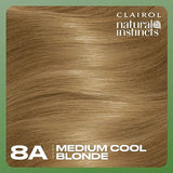 Clairol Natural Instincts Demi-Permanent Hair Dye, 8A Medium Cool Blonde Hair Color, Pack of 3