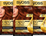 Syoss Oleo Intense Permanent Oil Colouration Hair Colour, 5-77 Shiny Copper Red with Nourishing Oil and Ammonia Free, Pack of 3 (3 x 115 ml)