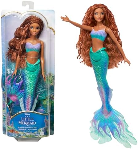 Mattel Disney Toys, Ariel Fashion Doll with Signature Outfit, Inspired by Disney’s The Little Mermaid Movie