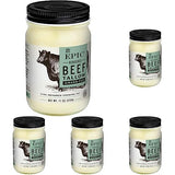 EPIC Beef Tallow, Grass-Fed, Keto Friendly, Whole30, 11oz Jar (Pack of 5)