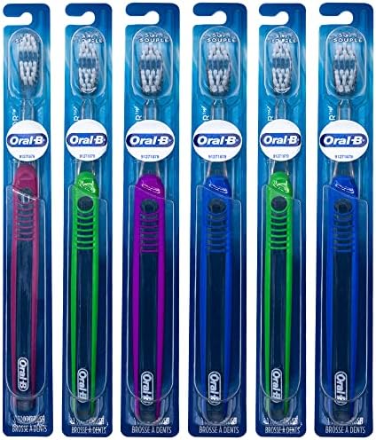 Oral-B Indicator Toothbrushes 35, Compact Soft (Colors Vary) - Pack of 6