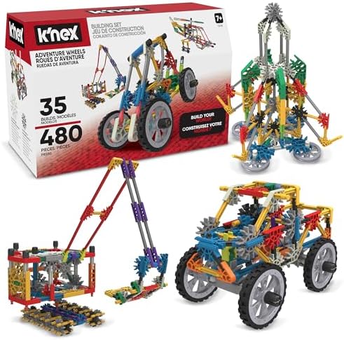 K'NEX - Adventure Wheels Building Set - 480 Pieces‚ STEM Building, Creative Construction Set‚ Ages 7+
