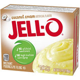 Jell-O Instant Coconut Cream Pudding & Pie Filling (3.4 oz Boxes, Pack of 6)