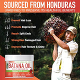 Batana Oil for Hair Growth: 100% Batana Oil from Honduras as Hair Mask, Scalp and Hair Oil. Repairs Damaged Hair & Skin, Reduces Hair Loss 4oz (4oz (118ml))