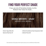 Madison Reed Radiant Hair Color Kit, Medium Smoky Brown for 100% Gray Coverage, Ammonia-Free, 6NAV Siena Brown, Permanent Hair Dye, Pack of 1