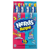 NERDS Rope, Candy, Rainbow, Crunchy and Gummy, Back To School Sweet Treat, 0.92 oz