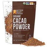 BetterBody Foods Organic Cacao Powder, Rich Chocolate Flavor, Non-GMO, Gluten-Free, Cocoa, 16 ounce, 1 lb bag