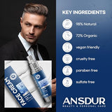 ANSDUR Face Cream for Men: Mens Face Moisturizer, Eye bags Treatment for Men, Anti Aging Face Cream - 6 in 1, After Shave Lotion for Men, Advanced Formula 1.7oz