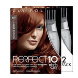 Clairol Nice'n Easy Perfect 10 Permanent Hair Dye, 6R Light Auburn Hair Color, Pack of 2