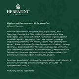 Herbatint Permanent Haircolor Gel, 4C Ash Chestnut, Alcohol Free, Vegan, 100% Grey Coverage - 4.56 oz