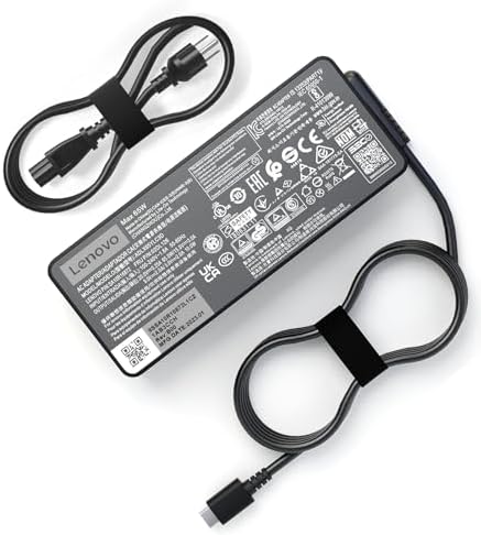 65W 45W USB C AC Charger, Fit for Lenovo ThinkPad and ThinkBook Yoga Series, ADLX65YLC3D, P/N:02DL126, 20V 3.25A Type C Laptop Power Adapter Supply Cord