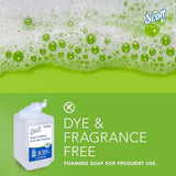 Scott® Green Certified Foam Hand Soap (91565), 1.0 L Clear, Unscented Manual Hand Soap Refills for compatible Scott® Essential Manual Dispensers, Ecologo, NSF E-1 Rated (6 Bottles/Case)