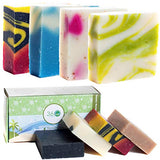 360Feel Assorted Handmade Soap Bars Womens Mens Romantic Anniversary Wedding Gift Set, Large, 20 Oz (Pack of 4)