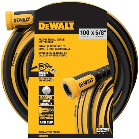 DEWALT Professional Grade Heavy-Duty Water Hose 100' x 5/8"