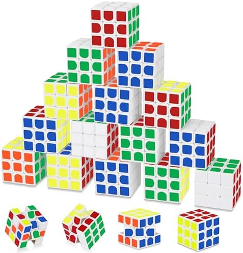 Mini Cube 20 Pack Magic Cube, Puzzle Party Favors for Kids Party Puzzle Game Toys Classroom Rewards & School Prize for Students, Stress Relief Toys Goody Bag Filler Birthday Gift