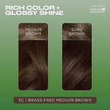 Clairol Natural Instincts Demi-Permanent Hair Dye, 5C Brass Free Medium Brown Hair Color, Pack of 3