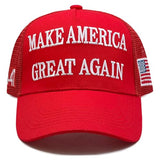 Donald Trump 2024 45-47 MAGA Hat Make America Great Again Slogan with USA Flag Adjustable Baseball Cap Mesh-Back Cap (US, Alpha, One Size, 2Pcs Red 45-47 MAGA Hat)