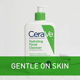 CeraVe Hydrating Facial Cleanser | Moisturizing Non-Foaming Face Wash with Hyaluronic Acid, Ceramides and Glycerin | Fragrance Free Paraben Free | 16 Fluid Ounce