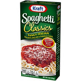 KRAFT Kraft Spaghetti Classics Tangy Italian Spaghetti (Spices, & Parmesan Cheese Meal Mix, 12 ct Pack, 8 oz Boxes)