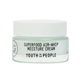 Youth To The People Air-Whip Moisture Face Cream - Gel Moisturizer & Face Primer - Lightweight Green Tea + Hydrating Hyaluronic Acid Moisturizer for Sensitive Skin, Travel Size (0.5oz)