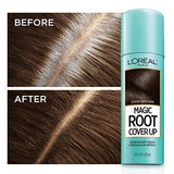 L'Oreal Paris Magic Root Cover Up Gray Concealer Spray Medium Brown 4 oz (2 pack)