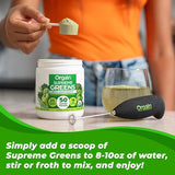 Orgain Supreme Greens Powder with 25 Organic Greens, 50 Superfoods, 1 Billion Probiotics, and Adaptogens, Vegan Greens for Gut Health and Immune Support, 1.5 Servings of Fruit and Veggies, Green Apple