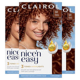 Clairol Nice'n Easy Permanent Hair Dye, 5R Medium Auburn Hair Color, Pack of 3