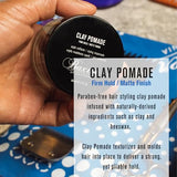 Baxter of California Clay Pomade Firm Hold / Matte Finish Hair Pomade for Men and Women, Perfect for Texturizing Straight or Wavy Hair - 2 Ounces