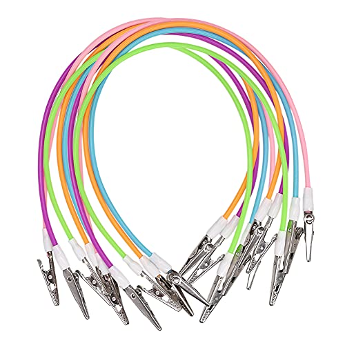 MIBICIRI Dental Silicon Bib Clips,Colorful Sterilizable Bib Clips Napkin Holder Chain (10 PCS)