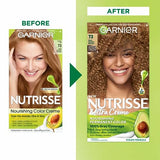 Garnier Hair Color Nutrisse Nourishing Creme, 73 Dark Golden Blonde (Honey Dip) Permanent Hair Dye, 2 Count (Packaging May Vary)