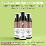 Beauty by Earth Self Tanner Mousse - Medium to Dark Gradual Self Tanner Foam, Sunless Tanner, Natural Self Tanner Mousse, Tanning Foam Self Tanner