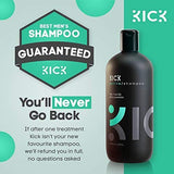 KICK Mens Shampoo - Sulfate Free Shampoo - Peppermint and Tea Tree Oil Shampoo - Anti Hair Loss Shampoo - Dry Scalp Shampoo for Thinning Hair - Natural Anti Dandruff Shampoo for Men - 509 ml - 17oz