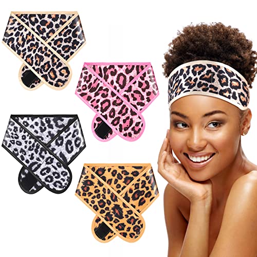 Eurzom 4 Pieces Satin Hair Wrap Scarf Satin Headband for Black Women's Adjustable Silk Hair Wraps for Sleeping Nonslip Strips(Multi Color)