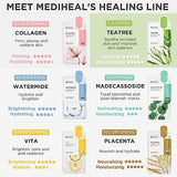 Mediheal Official Best Korean Sheet Mask - Tea Tree Essential Face Mask 20 Sheets Skin Soothing Treat Blemishes Sebum Control For All Skin Types Value Sets Acne Prone