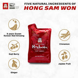 CheongKwanJang Korean Red Ginseng Drink with Ginger Extract, Goji Berry, Cinnamon, Asian Herbal Tea Pre Workout Energy Booster Drinks Hong Sam Won Increase Productivity, Circulation - 60 Pouches