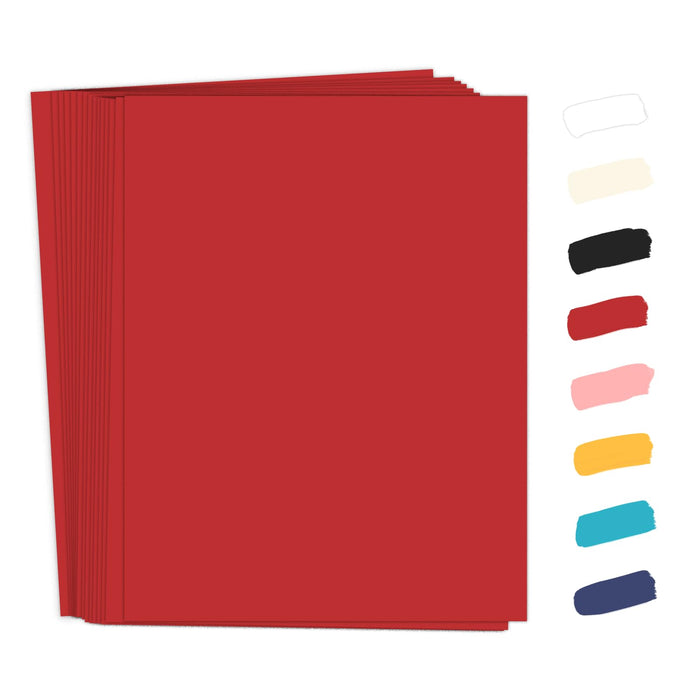 50 Pack Red Cardstock 8.5 x 11 65lb Printer Paper, Goefun Red Card Stock Paper for Christmas, Invitations, Cards Making and Craft