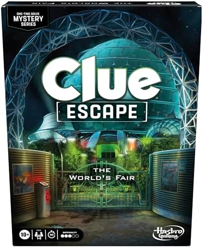 Clue Escape: The World’s Fair Board Game | Escape Room 1-Time Solve Mystery Games | Ages 10+ | 1 to 6 Players | 90 - 120 Mins.| Family Games